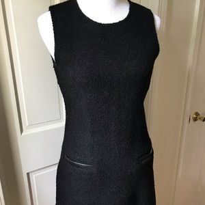 Theory black wool dress